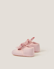 Baby Satin Bow Headband & Booties Set, Pink (PINK), large