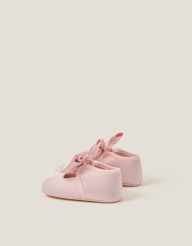 Baby Satin Bow Headband & Booties Set, Pink (PINK), large