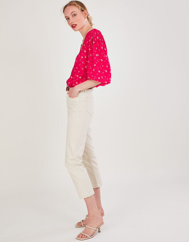 Dani Print Top with LENZING™ ECOVERO™ , Red (RED), large