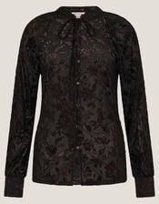 Dory Sparkle Devor&eacute; Shirt, Black (BLACK), large