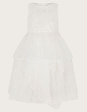 Lace Petal Flower Girl Dress, Ivory (IVORY), large