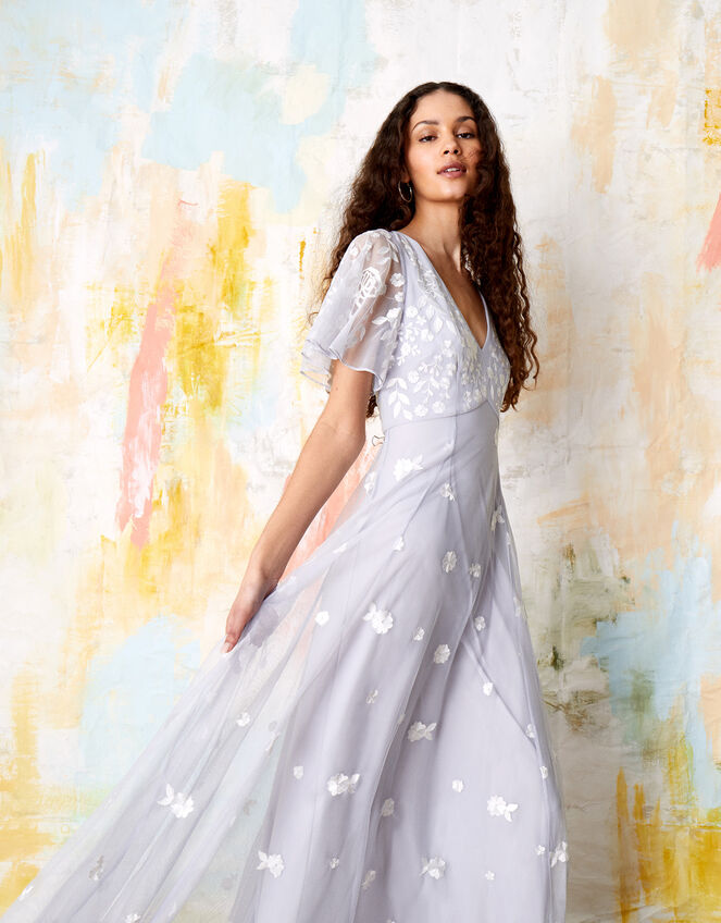 Kaitlyn Embroidered Maxi Dress, Blue (BLUE), large