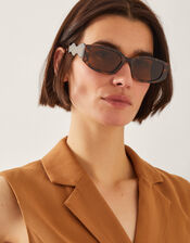 Tort Wave Rectangle Sunglasses, , large