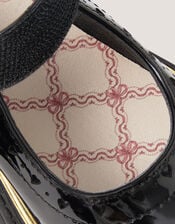 Patent Mary Jane Brogue School Shoes, Black (BLACK), large