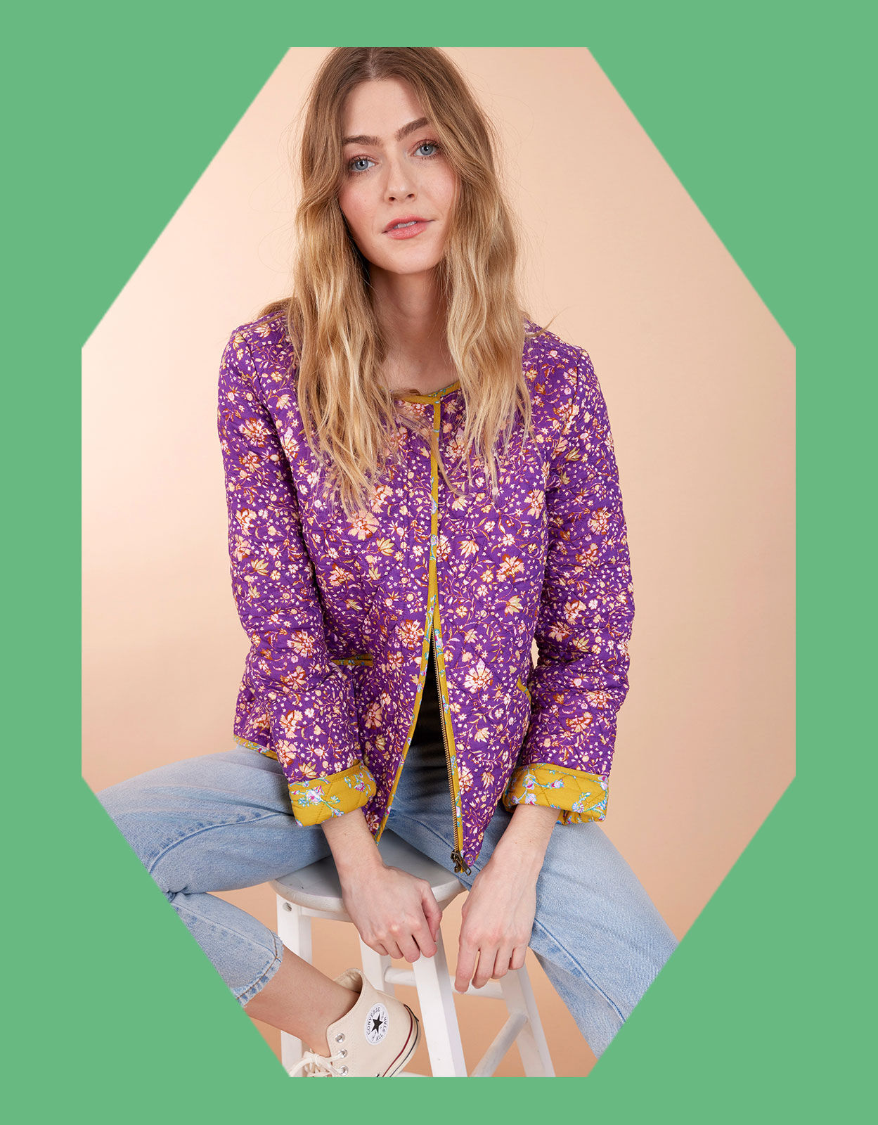 Monsoon quilted jacket top