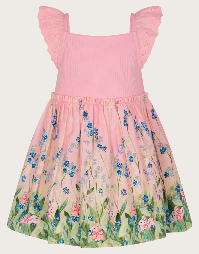 Baby Bunny Scene Dress, Pink (PINK), large