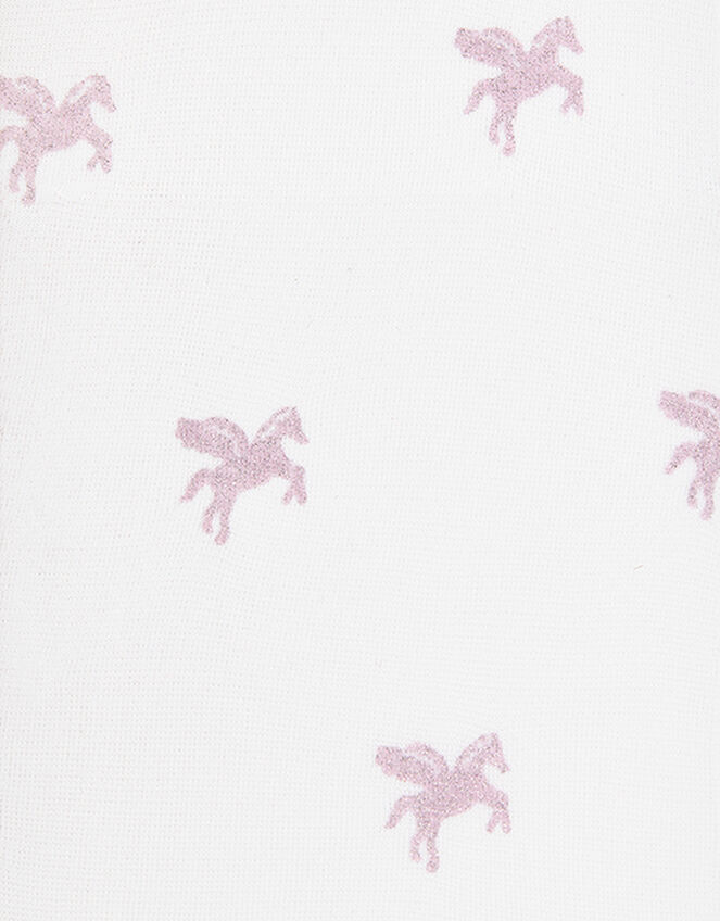 Girl 2 Pack Sparkly Unicorn Tights, Pink (PINK), large