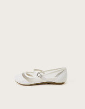 Communion Lace Ballerina Flats, White (WHITE), large