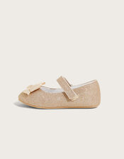 Glitter Bow Walkers, Gold (GOLD), large