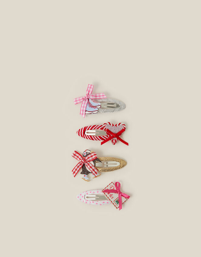 4-Pack Festive Hair Clips, , large