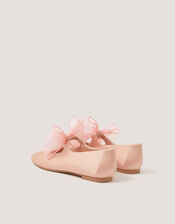 Organza Bow Ballet Flats, Pink (PINK), large