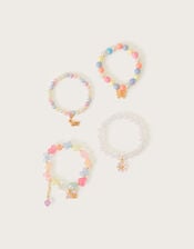 Pretty Garden Beaded Bracelets 4 Pack, , large
