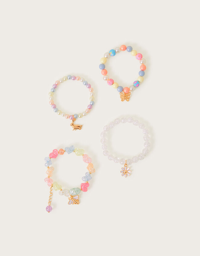 Pretty Garden Beaded Bracelets 4 Pack, , large