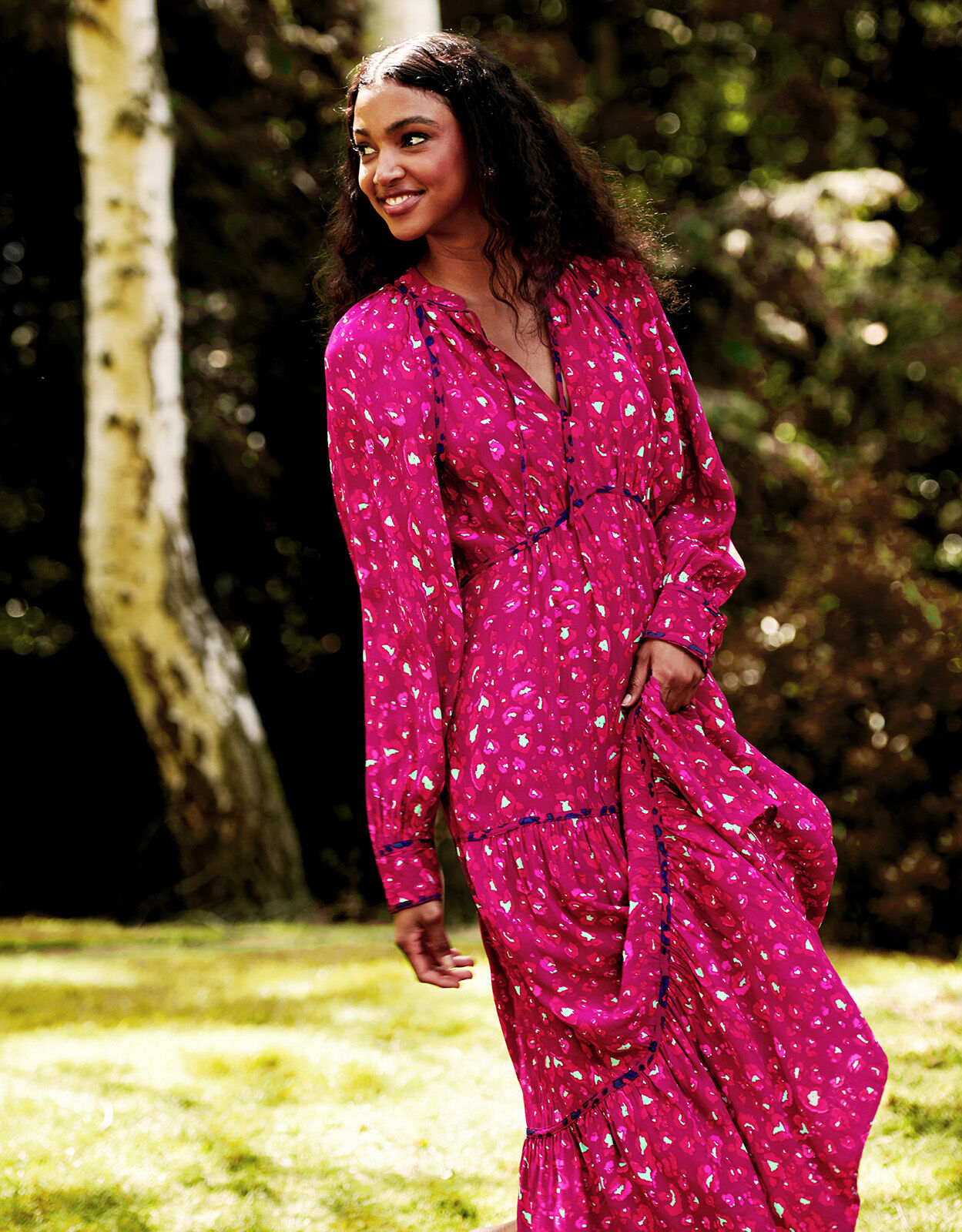 Pink animal hot sale dress