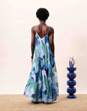 FRNCH Andaman Printed Maxi Dress, Blue (BLUE), large
