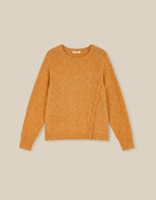 Bray Asymmetrical Button Jumper, Yellow (OCHRE), large