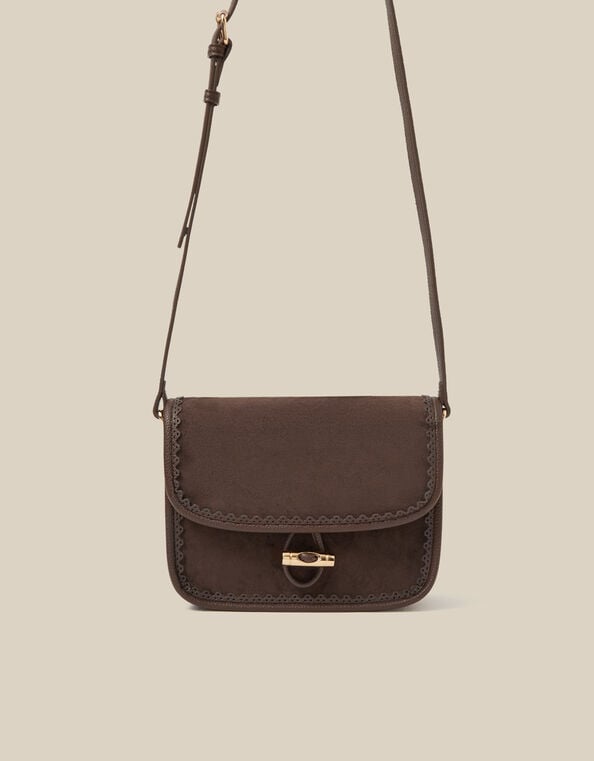 Amy Faux Suede Crossbody Bag, , large
