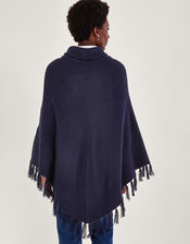 Shawl Neck Poncho, , large