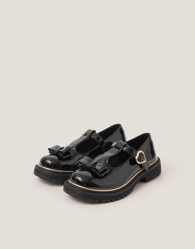 Bow Patent Mary Jane Brogues, Black (BLACK), large