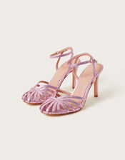 Caged Metallic Heels, Pink (PINK), large
