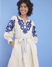East Dolly Embroidered Dress, Natural (NEUTRAL), large