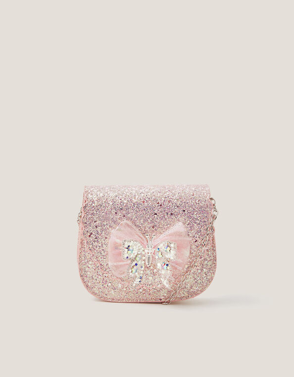 Sparkle Butterfly Crossbody Bag, , large