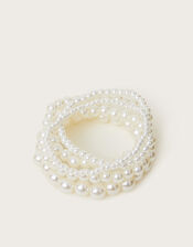 5-Pack Bow Pearl Bracelets, , large