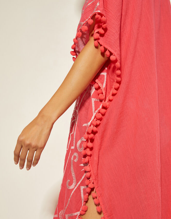 Penny Tassel Embroidered Kaftan, Pink (PINK), large