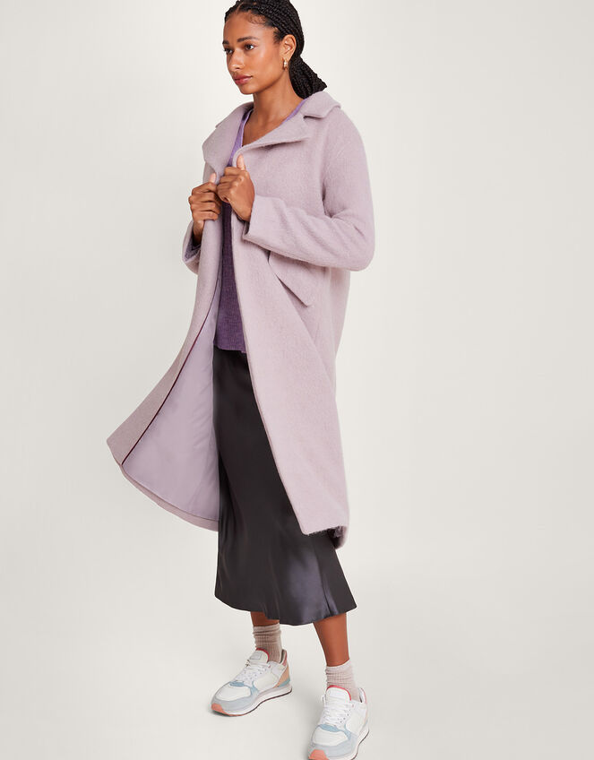 Jenny Brushed Wool Smart Coat With Recycled Polyester Pink | Women'S Coats  | Monsoon Uk.