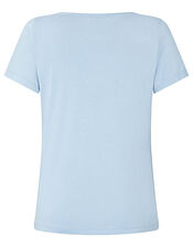 Edith Embellished Butterfly T-shirt, Blue (BLUE), large