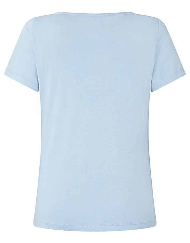 Edith Embellished Butterfly T-shirt, Blue (BLUE), large
