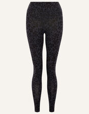 LOUNGE Animal Print Leggings, Grey (GREY), large