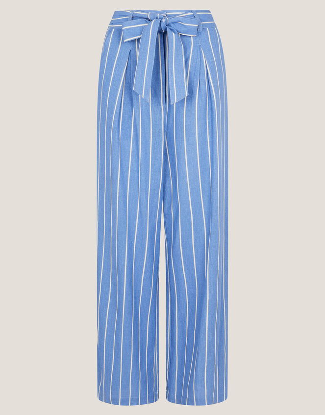 Susan Stripe Trousers, Blue (BLUE), large