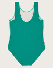 Embellished Butterfly Swimsuit, Blue (AQUA), large