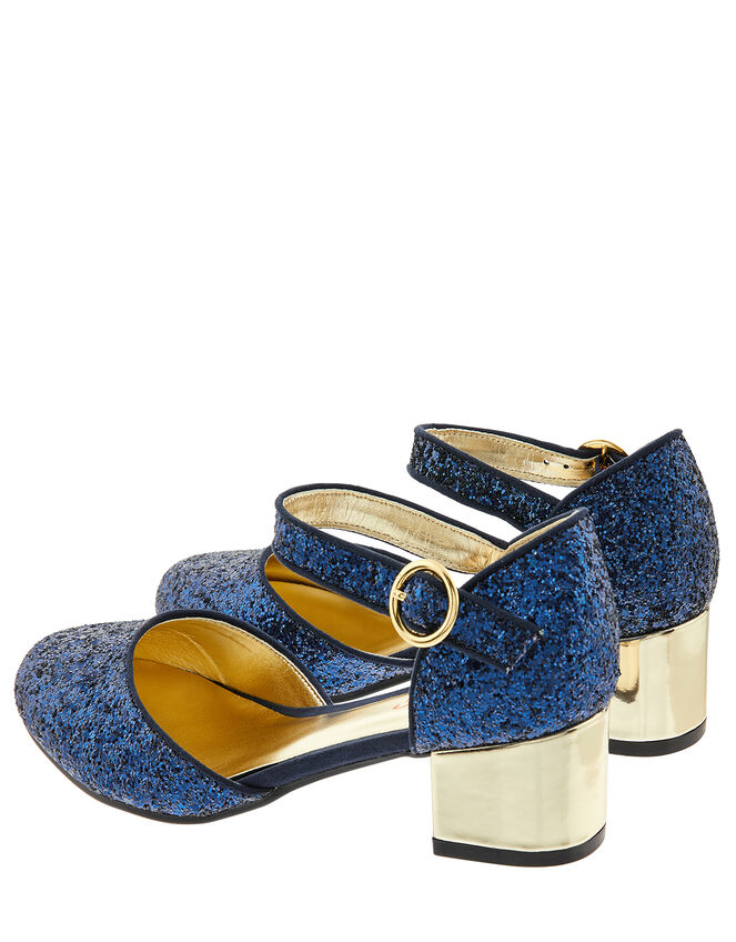 Samara Glitter Two-Part Shoes , Blue (NAVY), large