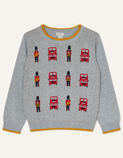 Musical Soldier Knit Jumper, Grey (GREY), large
