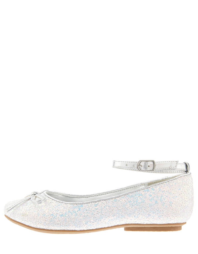 Anya Glitter Ballerina Shoes, Blue (BLUE), large