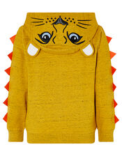 Lion Zip-Through Hoody, Yellow (MUSTARD), large