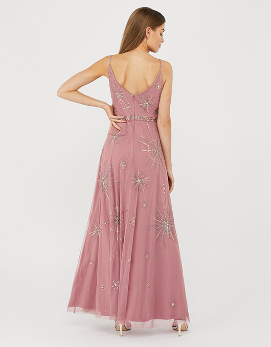 monsoon pink maxi dress