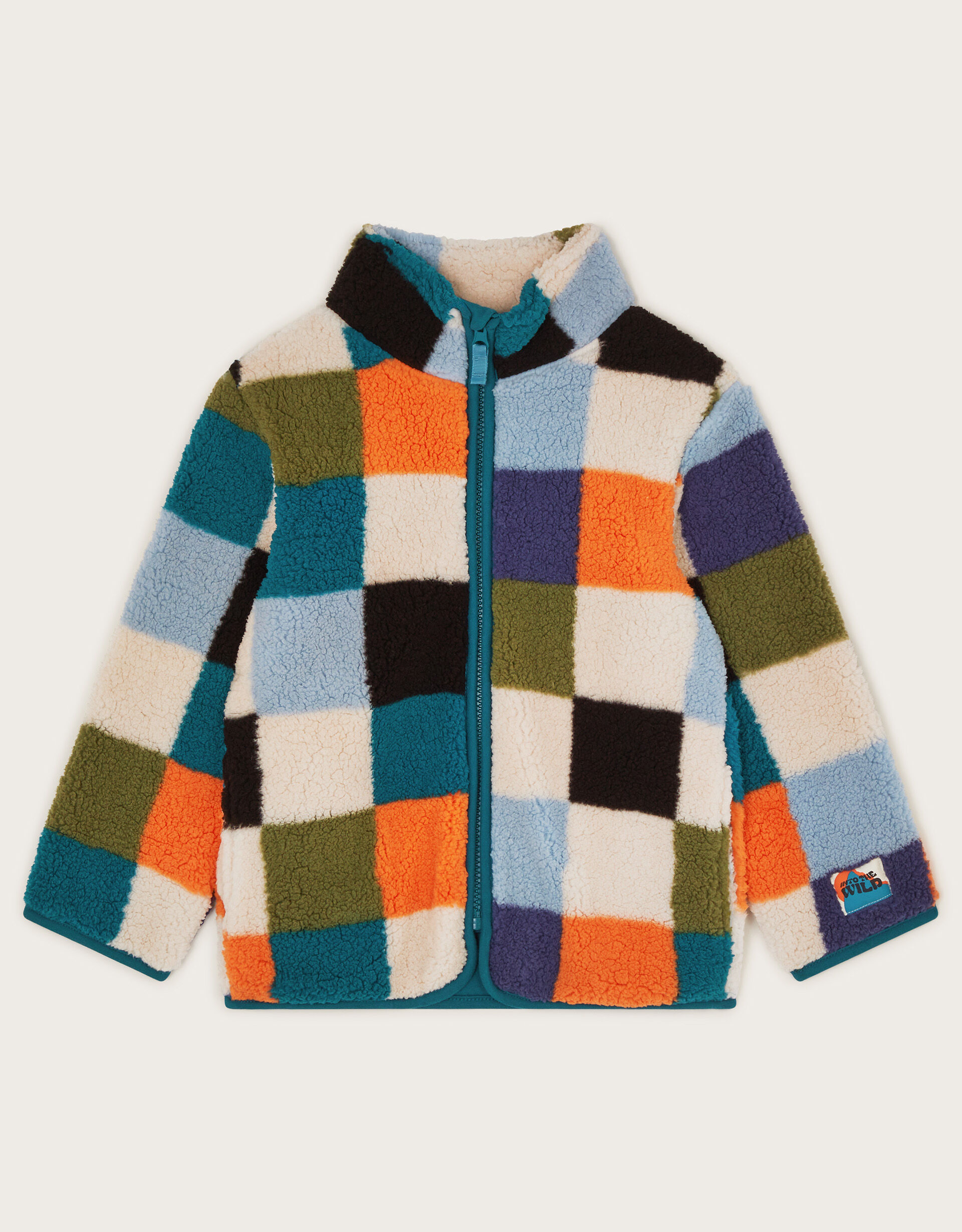 Check Print Zip Fleece Jacket Multi | Boys' Coats & Jackets