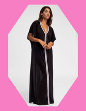 Pitusa Inca Abaya Maxi Sundress, Black (BLACK WHITE), large