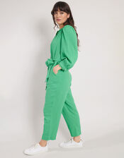 East Lace Trim Jumpsuit, Green (GREEN), large
