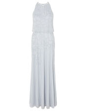 Bianca Floral Beaded Maxi Dress, Blue (BLUE), large