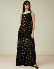 Tallulah and Hope Geometric Maxi Dress, Black (BLACK), large