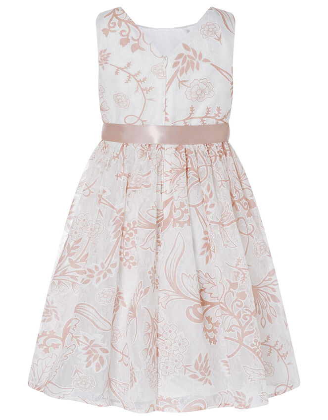 Annie Printed Lace Dress, Ivory (IVORY), large