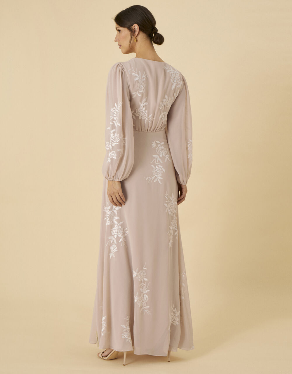 Sammie Maxi Dress - Chocolate/Nude Spot