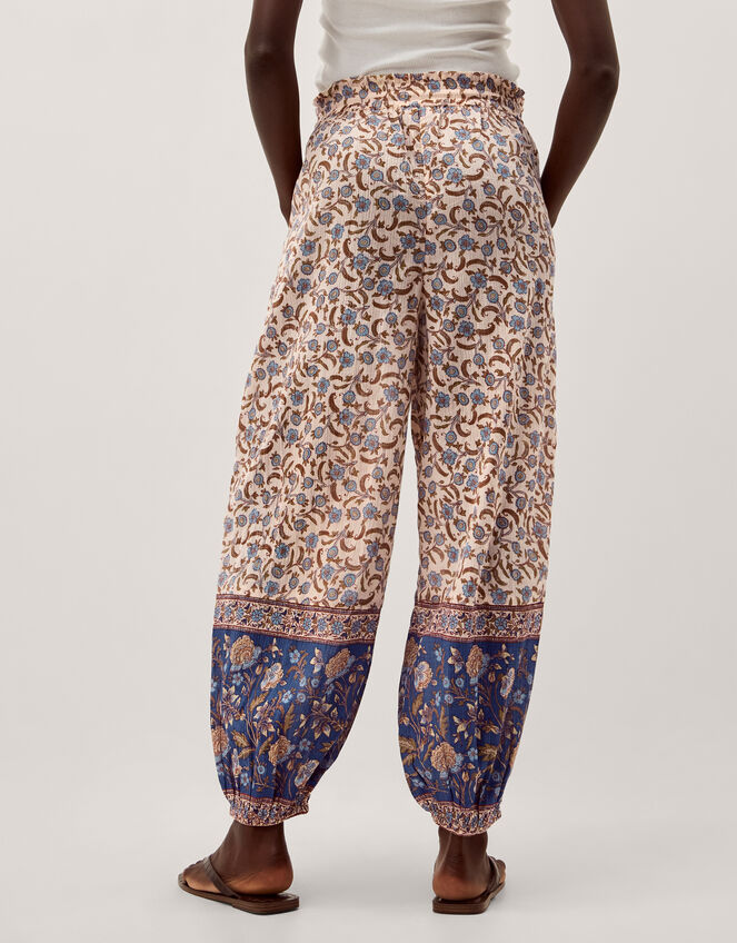 Ari Floral Balloon Trousers, Blue (BLUE), large