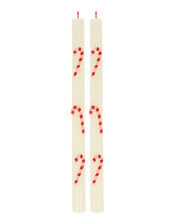 Meri Meri 2-Pack Candy Cane Christmas Taper Candles, , large
