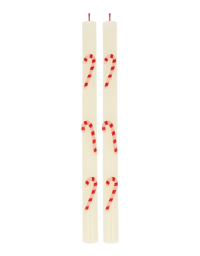 Meri Meri 2-Pack Candy Cane Christmas Taper Candles, , large