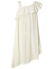 Willabelle Metallic Asymmetric Dress, White (WHITE), large